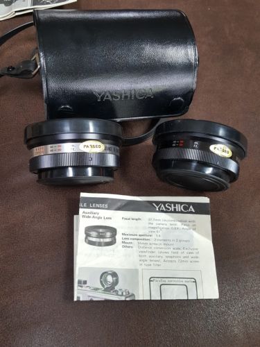 Yashica Telephoto and Wide Angle Auxiliary Lenses, 55mm thread