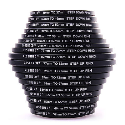 9x Step Up+9x Step Down Filter Ring Stepping Adapter 37-49-52-55-62-72-82mmDC453