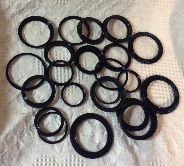 Lot of 24 Lens Filter Stepping Adapters Rings Step-Up & Step-Down