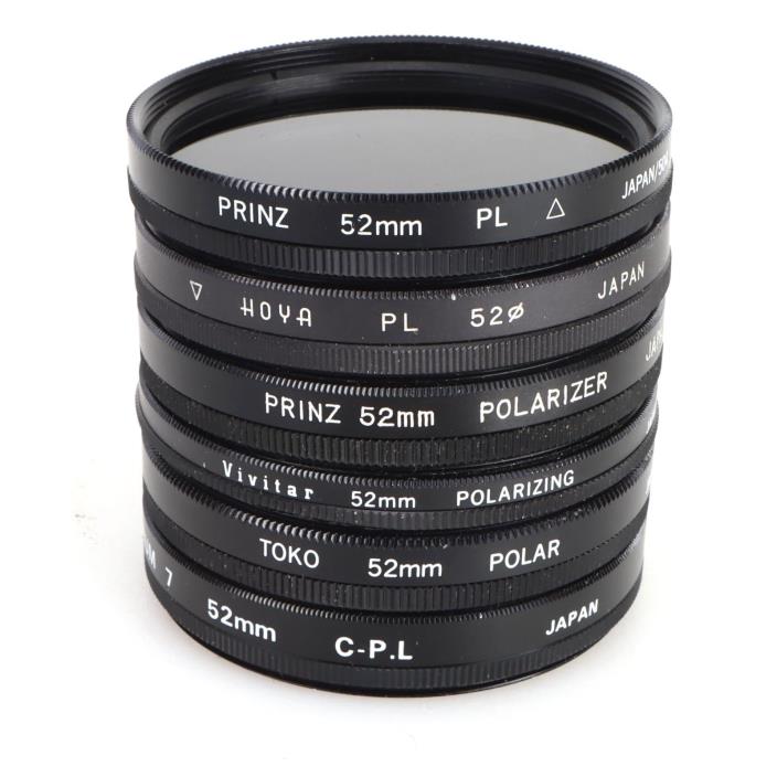 >[Lot of 6] 52mm Polarizing Lens Filters