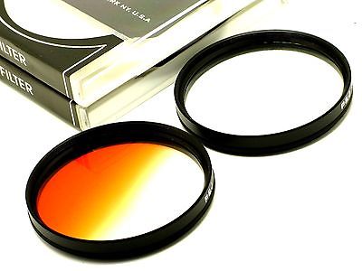 67mm Graduated Orange + 4 Point Star Filters Set For All 67mm Filter Size Lens