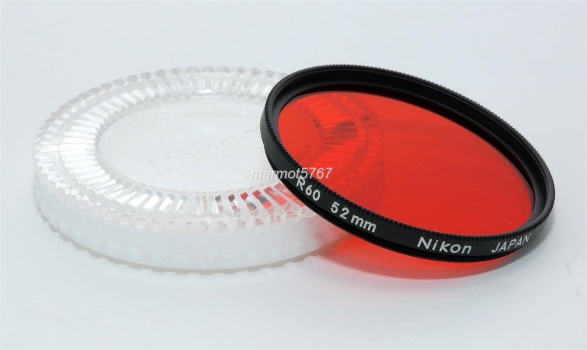 NIKON 52mm R60 RED FILTER in NIKON CP-3 CASE!! EXCELLENT PLUS CONDITION!!