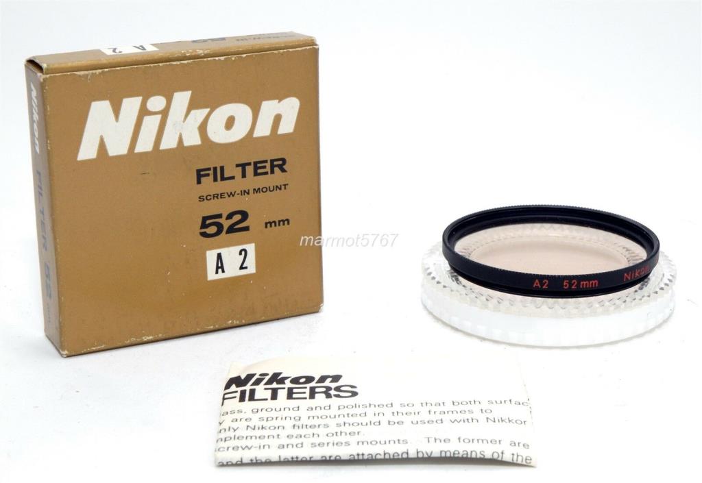NIKON 52mm A2 AMBER FILTER! NEW OLD STOCK CONDITION! 90-DAY WARRANTY!