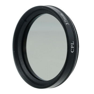 Aluminum Alloy 37mm CPL Polarizing Lens Filter - Black