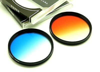 72mm Graduated Blue + Orange Filter Set For Tamron Canon Sony DSLR & Others Lens