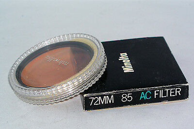 Minolta 72mm 72 mm 85 Warming Filter NEW NOS AC Filter Film Digital DSLR SLR