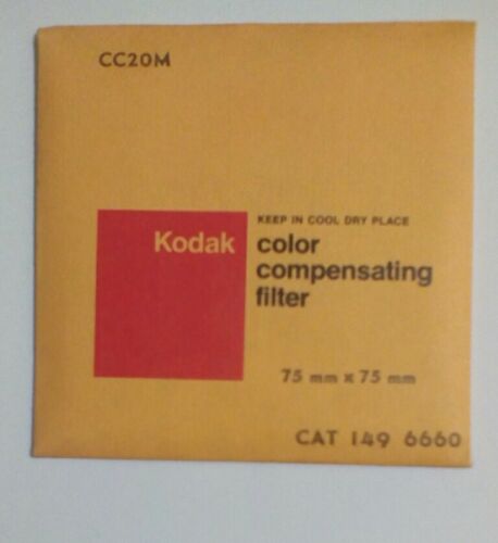 Kodak No CC20M (CAT 1496660) Color Compensating Filter 75 mm X 75 mm