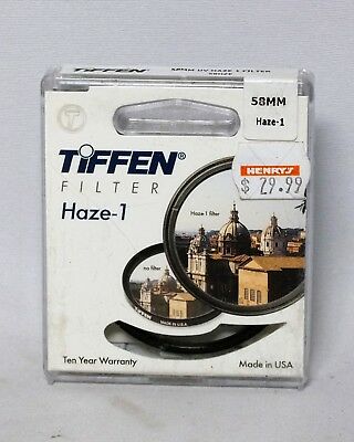 Tiffen 58mm Haze-1 Haze 1 Filter Black 35mm SLR film DSLR Digital