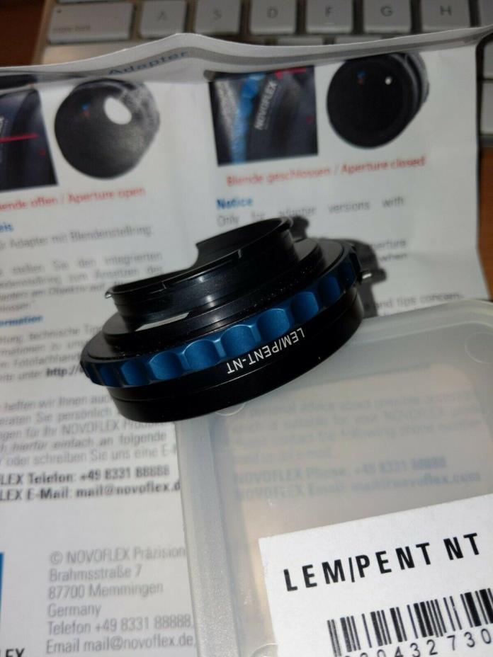 Novoflex lens adapter mount Pentax K to Leica M, NEW, used one time!