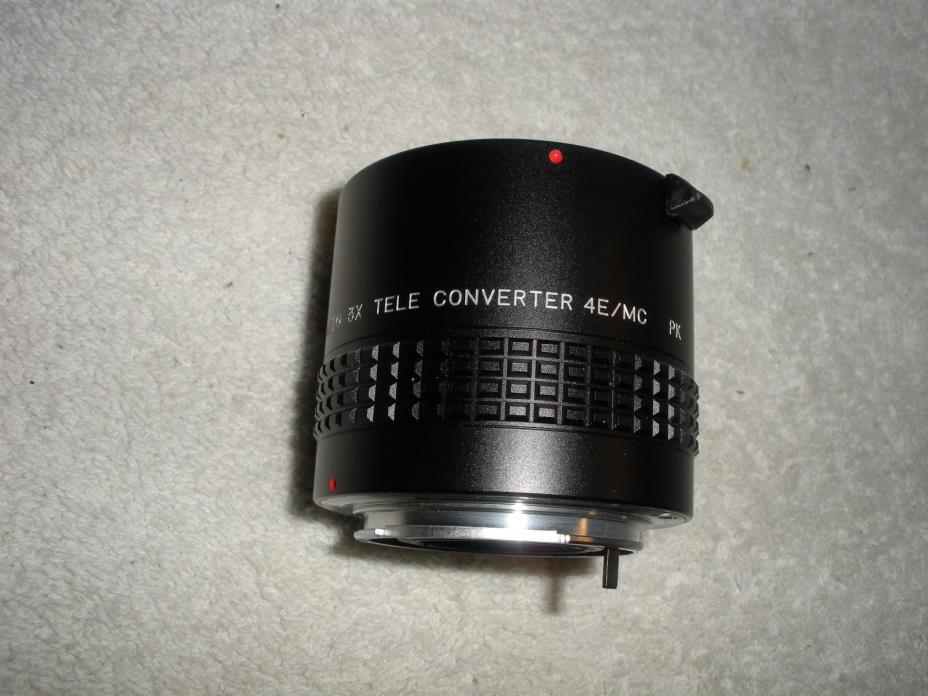 SEARS AUTO 3x TELE CONVERTER 4E/MC FOR PK MOUNT LENSES.