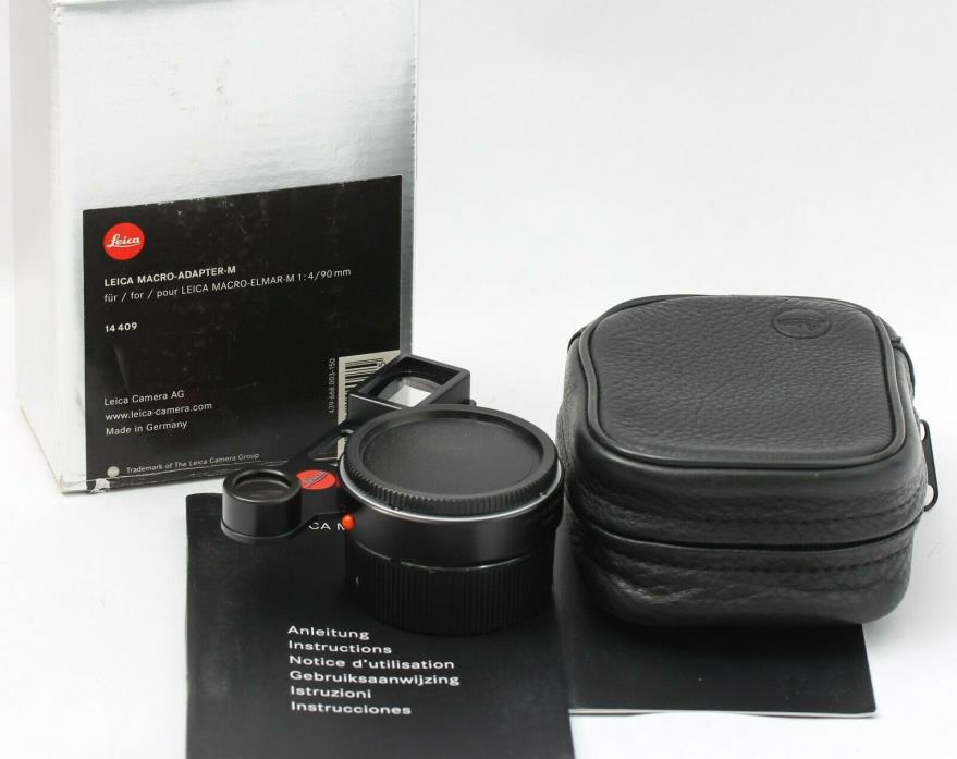 Leica Macro-Adapter-M Black 14409 for Leica Macro-Elmar-M 90mm/F4.0 Boxed