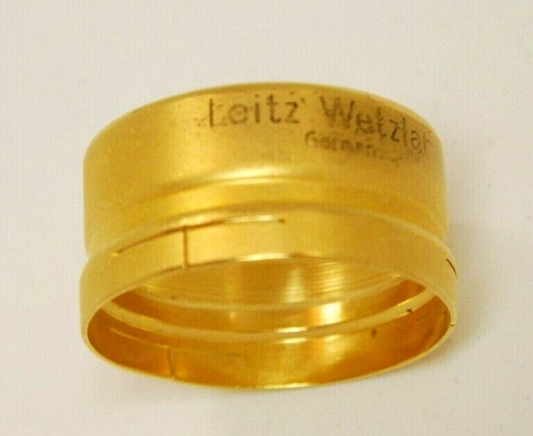 Leica Ernst Leitz Wetzlar, FISON Lens Hood Gold plated for 5 cm Elmar Push On