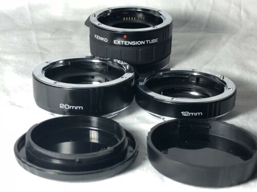 Kenko Extension Tube Set - Canon Camera 12mm - 20mm - 36mm Nikon Fuji Sony Lens