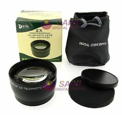 55mm 2X Tele Photo Lens for Digital Cameras & Camcorders