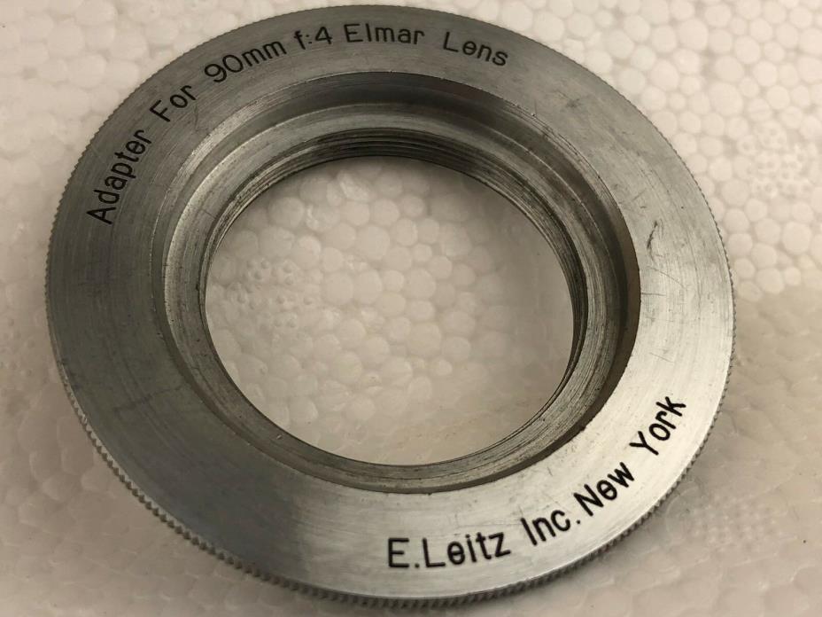 Leica E.Leitz Inc.New York Adapter Ring for 90mm f/4 Elmar