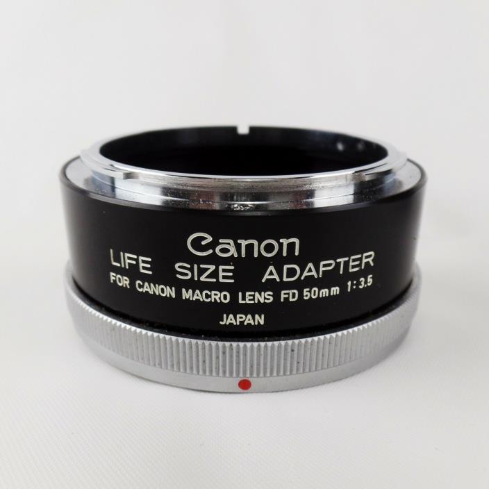 Canon Life Size Adapter with case for Macro Lens FD 50mm 1:3.5  Made in Japan