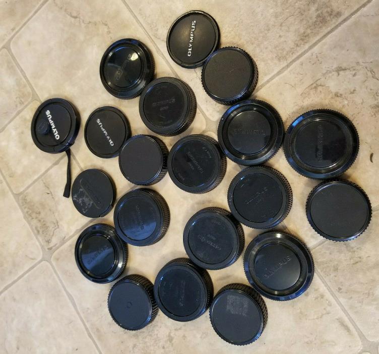 Lot of Olympus Lens Caps Mixed Sizes 20 Total