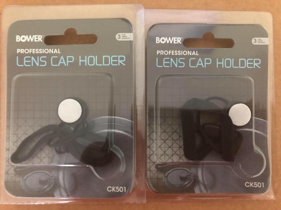 Bower Professional 2 Lens Cap Holders CK501 Universal For Canon Nikon Sony New