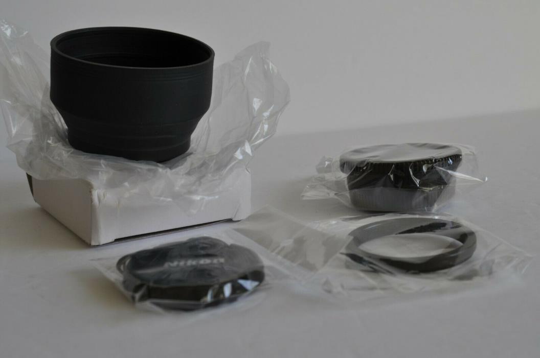 52mm Front Lens Cap for Nikon, front & rear cap, 3 stage hood, Bower 52 to 46mm