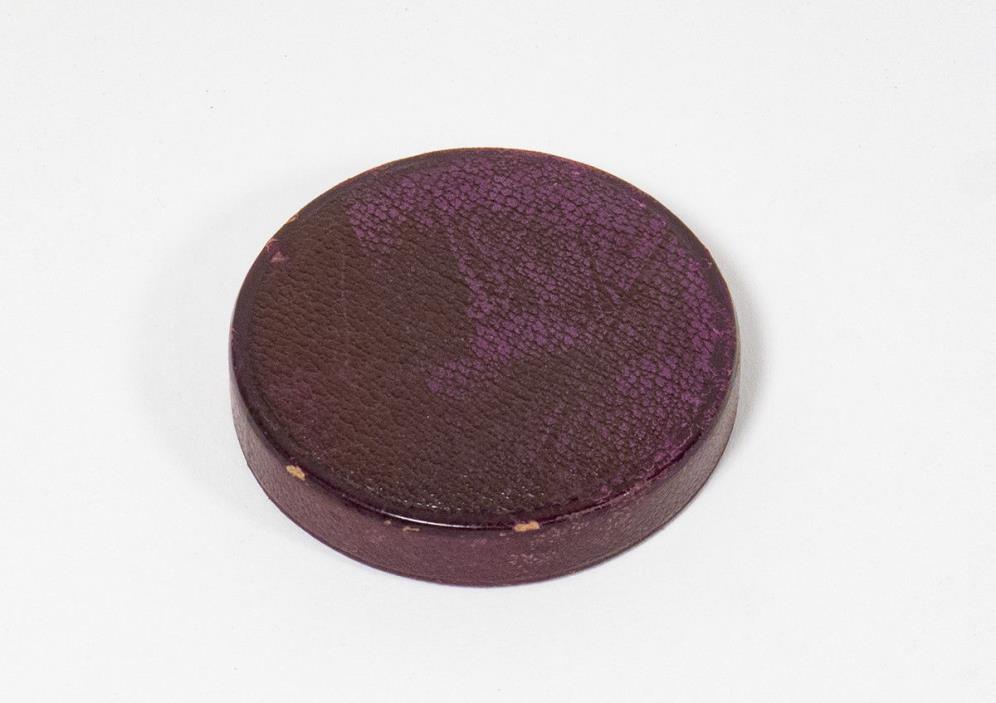 Antique 67mm Felt-Lined Leather Large Format Lens Cap