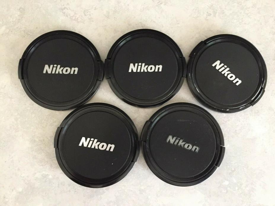 Original 77mm Lens caps For Nikon  (Lot of 5) Some new, some used.