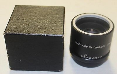 VINTAGE SEARS AUTO 3X CONVERTER LENS MADE IN JAPAN IN BOX EXCELLENT CONDITION