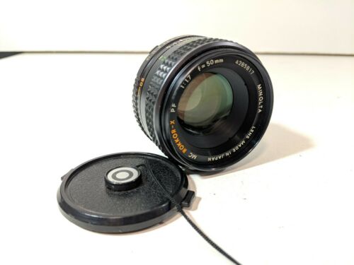 Minolta MC Rokkor-X PF 50mm f1.7 lens Good Condition