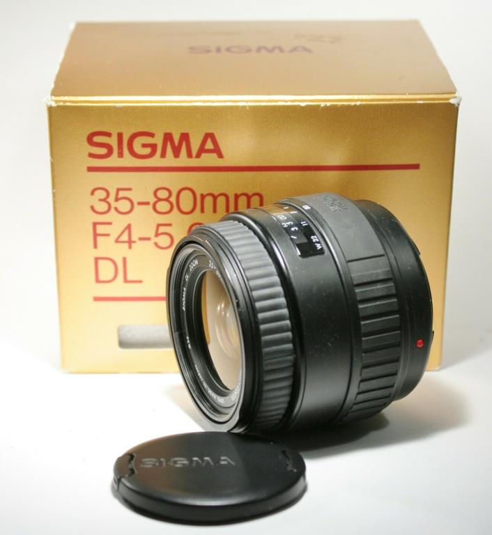 Sigma DL Zoom 35-80mm f4-5.6 Lens for Minolta Maxxum Sony Alpha Excellent in Box