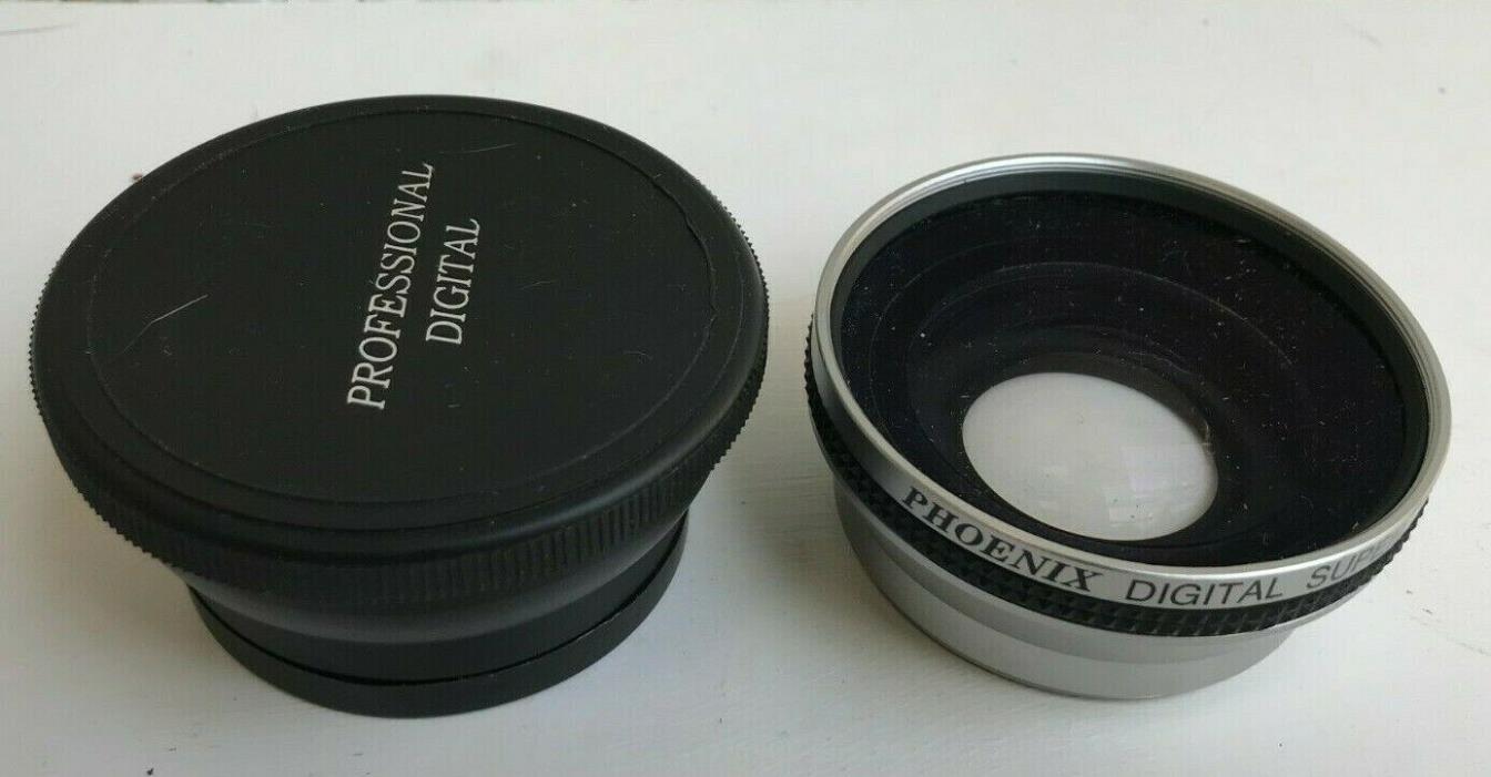 Lot of (2) 58mm Lenses Phoenix Super Wide 0.6X & Japan Digital optics 0.5X Nice