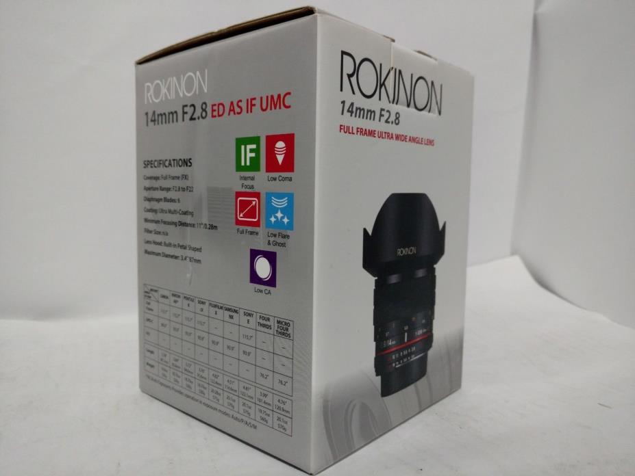 Rokinon 14mm f/2.8 IF UMC ED Lens For Nikon