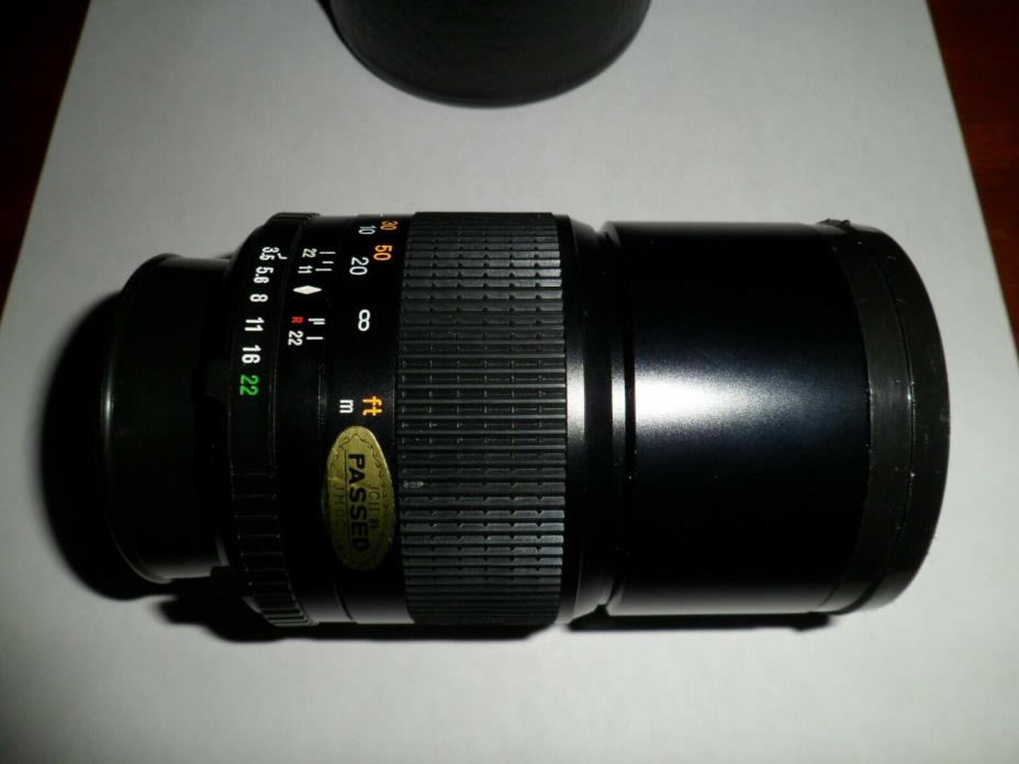 Minolta MD 135 mm f3.5 Celtic Manual Focus Lens With Case