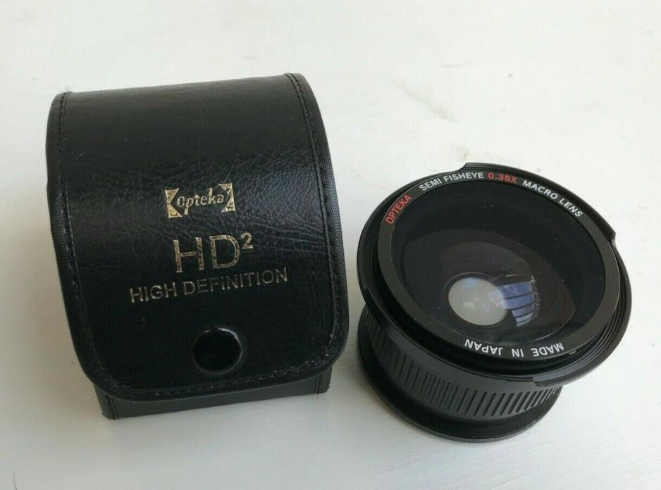Opteka Semi Fisheye 0.35x Macro Lens Camera Lens HD2 with Case 58mm