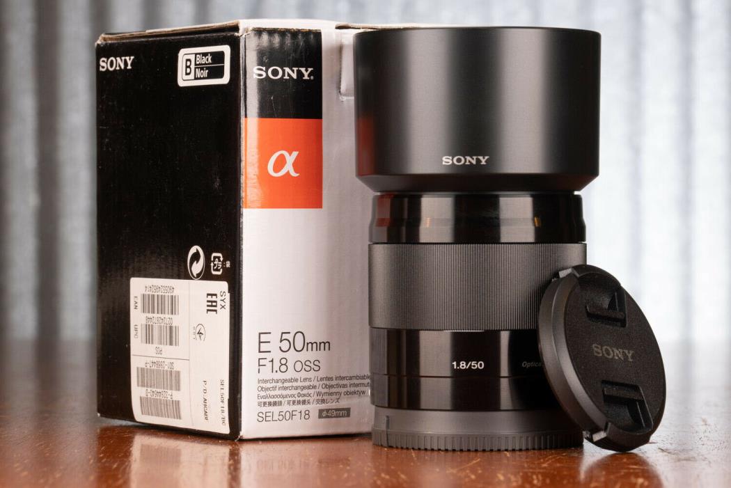 Sony SEL 50 mm F/1.8 E OSS For Sony - Black SEL50F18 Beautiful Sharp Full Pack