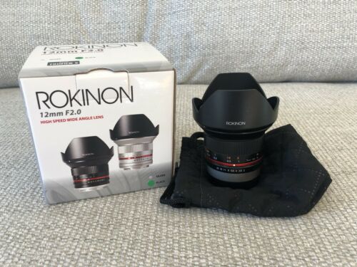Rokinon 12mm f2.0 Fuji X Mount Wide Angle Lens - excellent condition