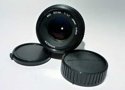 Minolta MD 50mm 1.7 Prime Manual Focus Lens With Caps