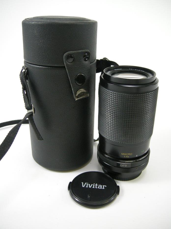 Vivitar 70-210 f4.5-5.6 MC Macro Focusing Zoom Canon FD Mt. Lens