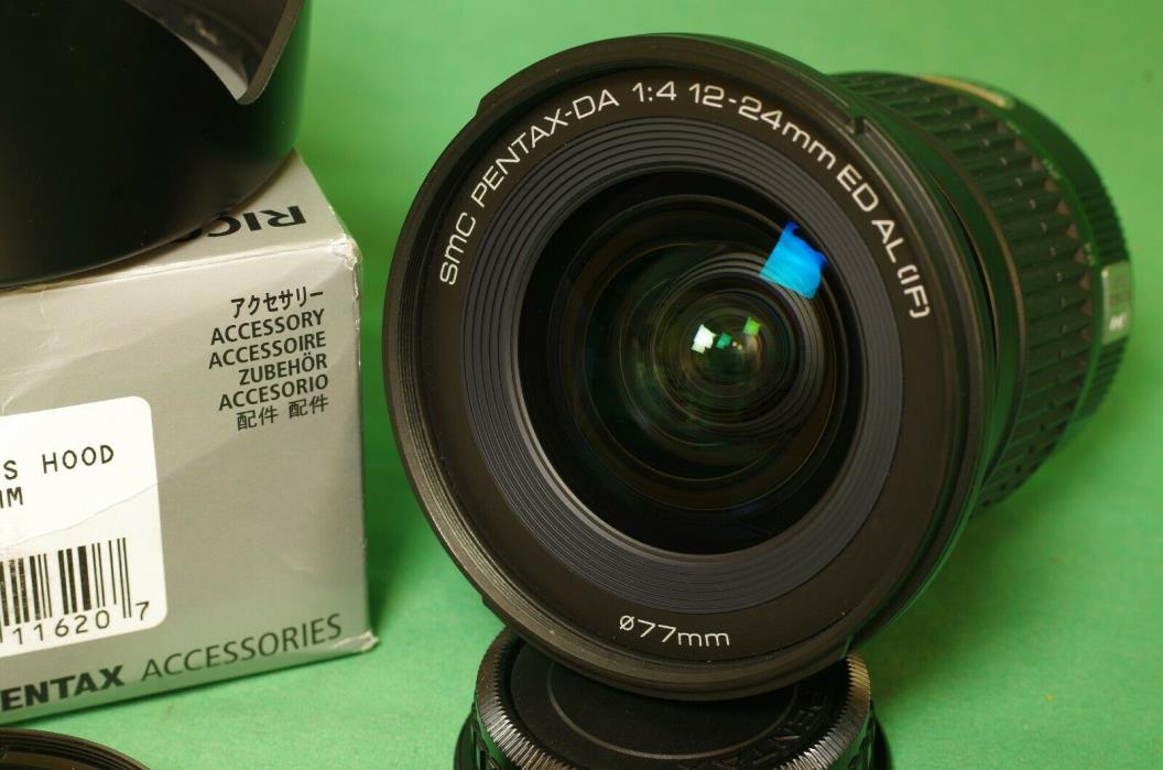 PENTAX SMC Pentax DA 12-24mm f/4 AL ED Lens Hood and Circular Polarizing Filter
