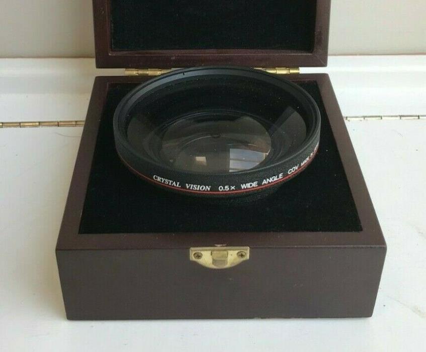 CRYSTAL VISION LIMITED EDITION WIDE Angle COV  LENS 0.5X 72mm W/ Wooden Box Case