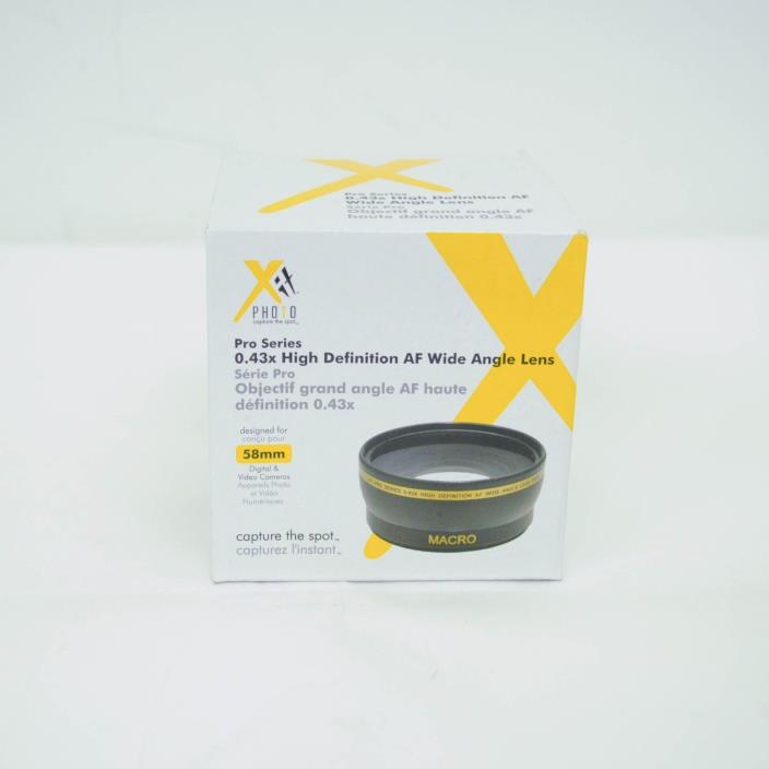 NEW in Box X It Photo Pro Series 0.43x High Definition AF Wide Angle Lens