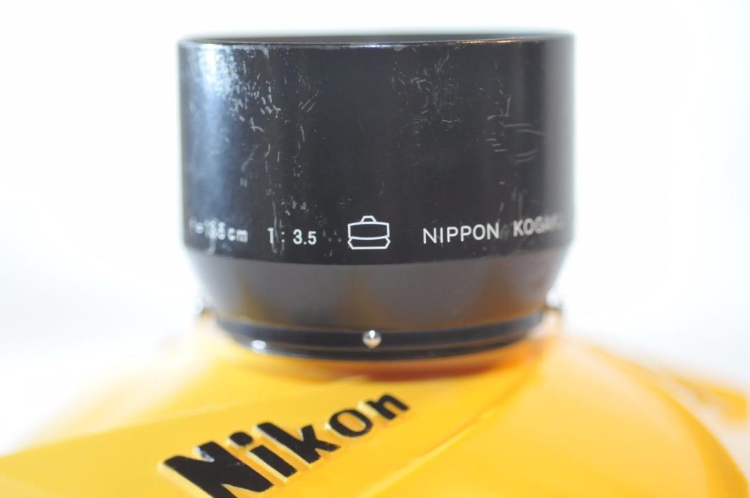 Nikon rangefinder 13.5cm f/3.5 lens hood Nippon Kogaku Tokyo for RF 135mm lens
