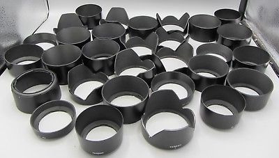 Large Lot of 30 Tamron Camera Lens Hoods - Various Versions / Sizes