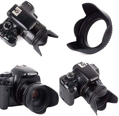 Professional Hard Lens Hood with Collar Clamp For Nikon D3400 D5600