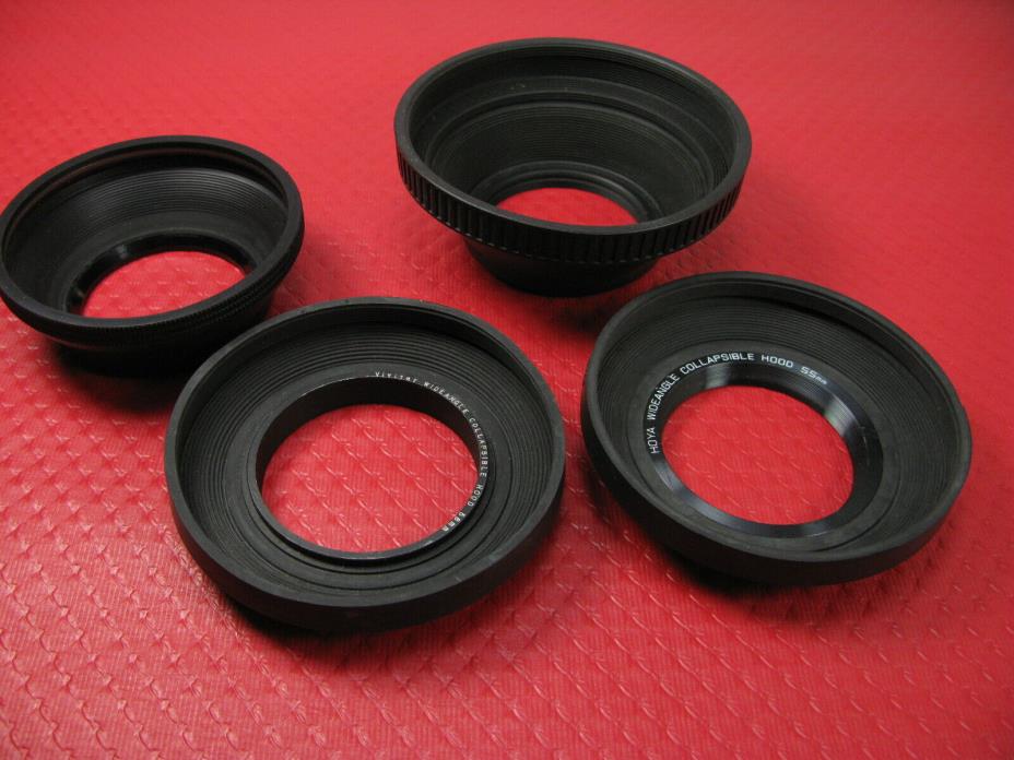 Lens Hoods QTY 4 - 55mm and 58mm