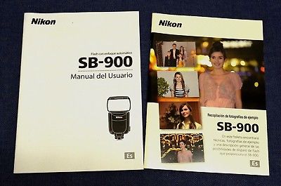 NEW Nikon SB900 Speedlight/Flash Unit INSTRUCTION MANUAL+Extra Booklet SPANISH
