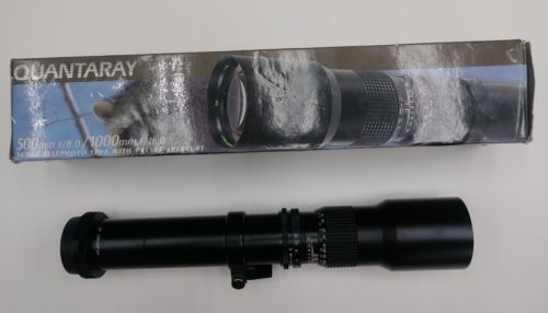 QUANTARAY...500mm-F/8.../1000mm-F/16...Super Telephoto Lens With Preset Aperture