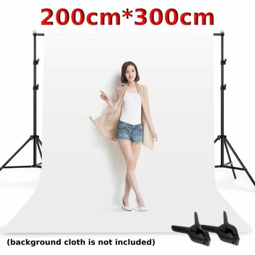 Photography Backdrop Background Support Stand 2m Height Photo Crossbar Kit TN