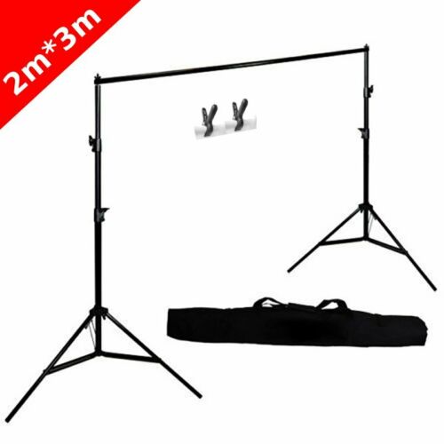 2m*3m Photography Background Support Stand Photo Backdrop Crossbar Kit Clip TN
