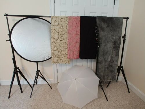 Starter Photography Studio Kit, Backdrop frame, light stands,Excellent Condition
