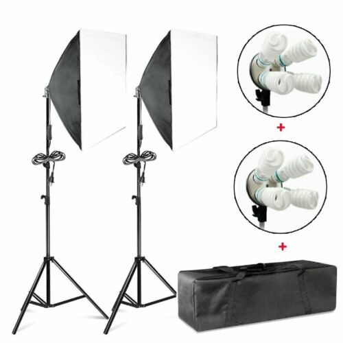 1600W Softbox Light Stand Photo Studio Photography Continuous Lighting Kit US HO