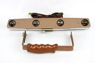 Vintage CKC Portable 4 Light Bar with Metal Case & Detachable Handle